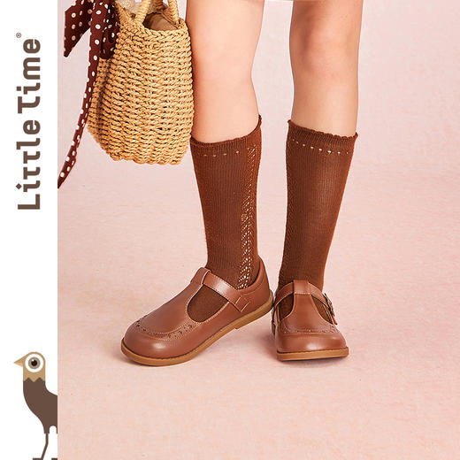 littletime女童鞋子2022春季新款皮鞋儿童春秋款韩版休闲镂空单鞋 商品图3
