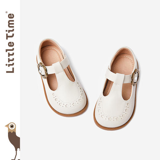 littletime女童鞋子2022春季新款皮鞋儿童春秋款韩版休闲镂空单鞋 商品图2