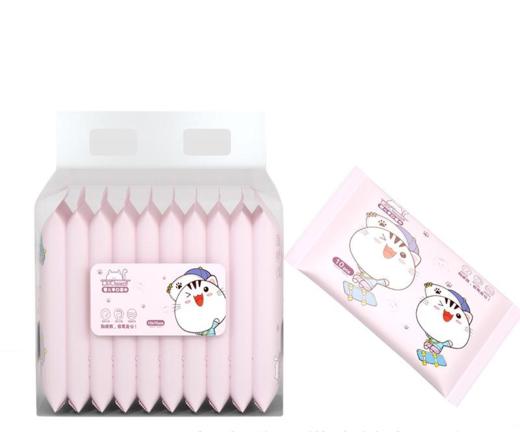 潮小喵婴儿手口湿巾10片/包  粉色 商品图0
