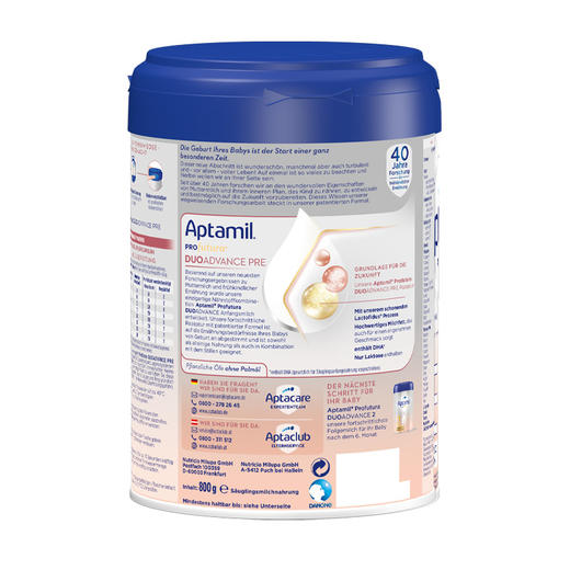 德国爱他美(Aptamil)白金版Pre段奶粉800g一箱 商品图1