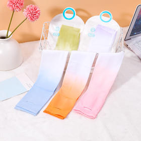 左左女渐变色冰袖305夏季新款渐变色防晒冰袖女防紫外线袖套户外运动透气冰丝手套护臂