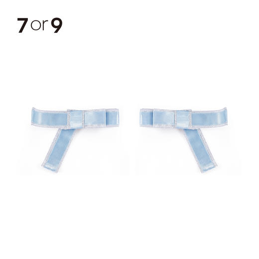 真丝带银边蝴蝶结尾夹 商品图4