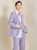 浅紫色长袖韩版休闲职业装OL通勤面试 商品缩略图4