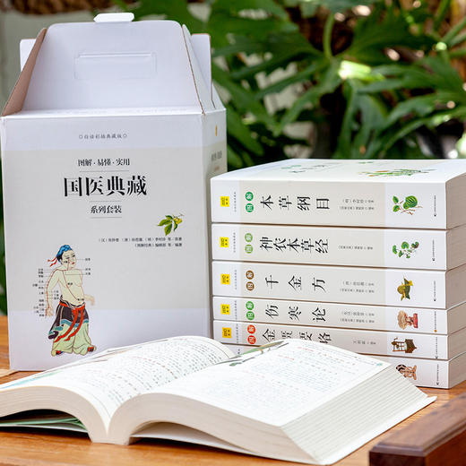 【优惠套装】6册国医典藏中医名著图解本草纲目黄帝内经神农本草经伤寒论汤头歌诀温病条辨中医大全入门基础理论养生健康偏方秘方书籍 商品图2