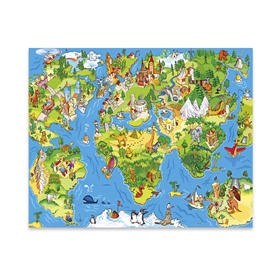 【折扣商品 不退不换】80片 儿童拼图 塑料拼图T1014 环游世界