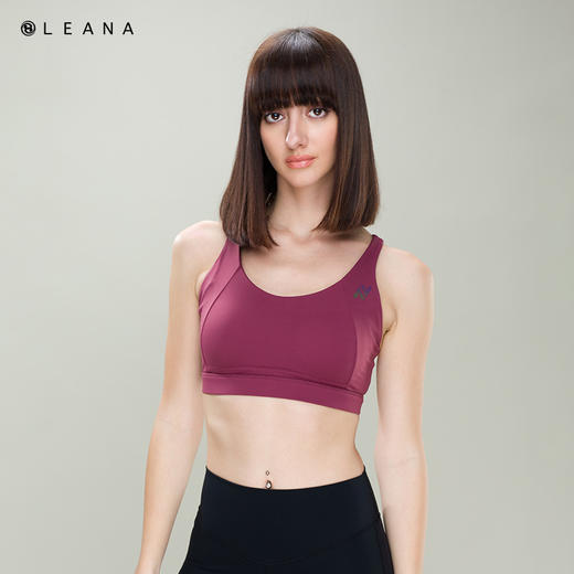 LEANA瑜伽体式背心交叉美背运动健身含胸垫可拆卸抹胸户外跑步内衣1313 商品图4