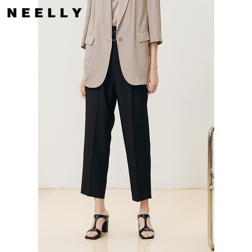 NEELLY纳俪商场同款西装裤女夏季新款百搭休闲裤薄款垂感直筒裤潮N22042H01056 商品图1