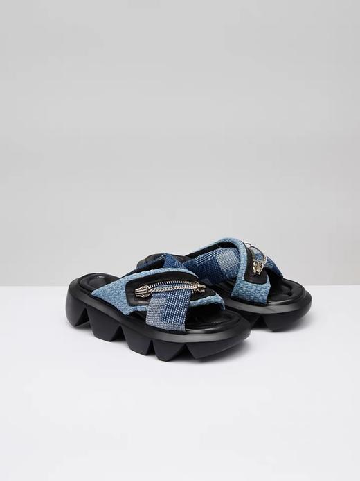 交叉带厚底拖鞋 商品图1