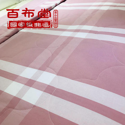 （乡村振兴商品）百布堂粗布健康养生空调被-妃红色 商品图3