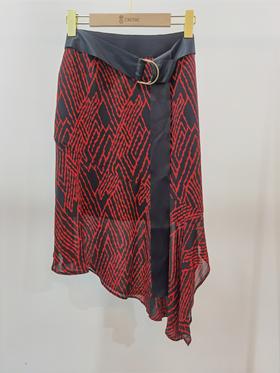 【内购不退换】【M1】臣禾不规则斑马纹半裙9203030276