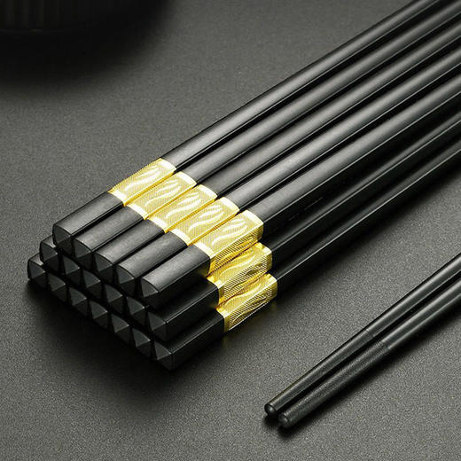 【自营】好司净Houseking  合金筷子   家用耐高温防霉防滑10双装 商品图4