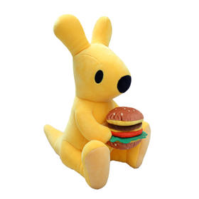 汉堡袋鼠毛绒公仔