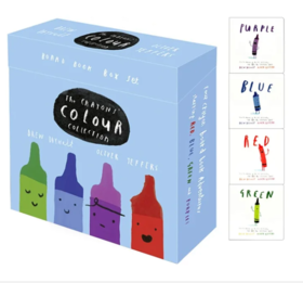 英文原版 The Crayons’ Colour 小蜡笔大罢工 4册盒装 纸板书 儿童趣味颜色认知 智慧小孩同作者 Oliver Jeffers
