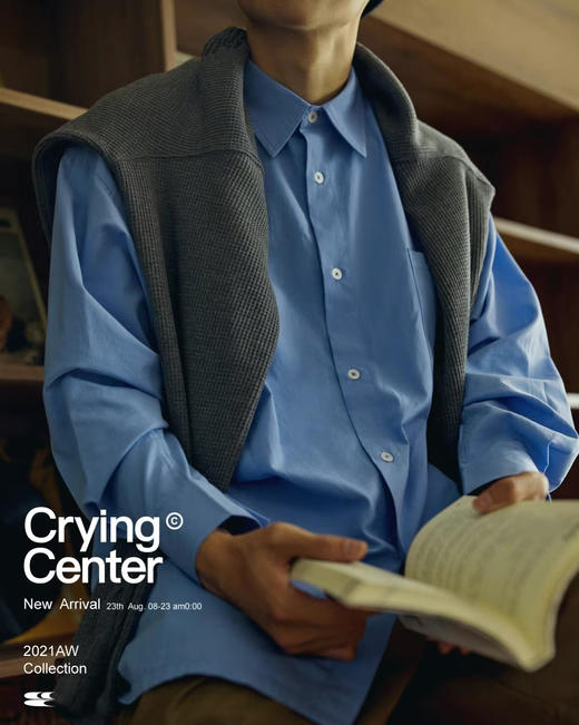 CryingCenter 浓郁海洋 冰岛紫宽松通勤衬衫 哭喊中心 商品图3