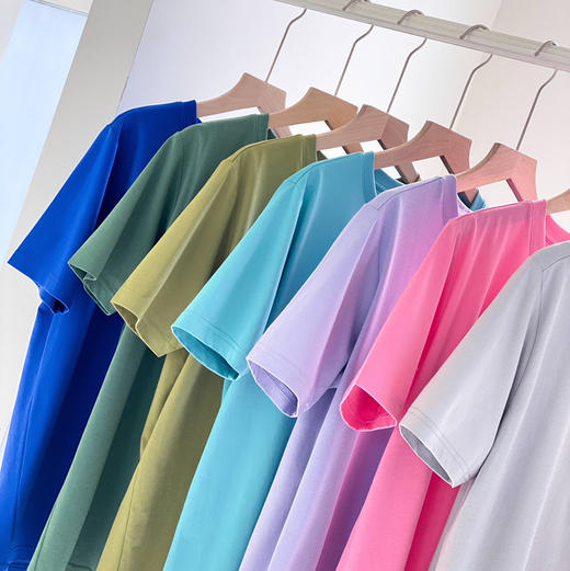 男女情侣款索罗纳凉感科技面料短袖T恤（17色） 商品图8