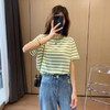 【限时折扣】果绿条纹短袖圆领荃棉T恤 S-L（非质量问题不退不换） 商品缩略图2