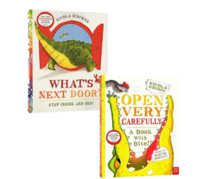 英文原版 What's Next Door/Open very carefully 2册合售 情绪情商培养 亲子共读 英语启蒙绘本图画书 大嘴鸟 Nosy Crow 赠官方音频 Nicola O'By