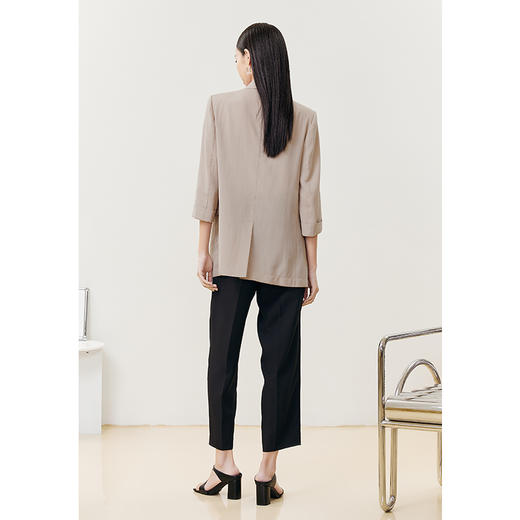 NEELLY纳俪商场同款西装裤女夏季新款百搭休闲裤薄款垂感直筒裤潮N22042H01056 商品图4