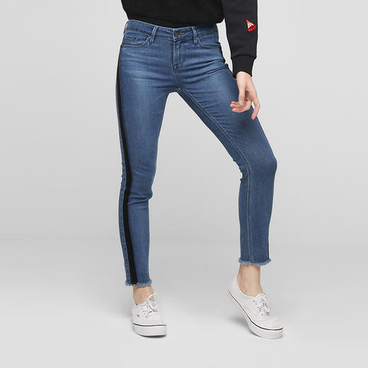 Lee商场同款女款浅蓝色贴身小脚九分牛仔裤新款L124003YM9GX 商品图1