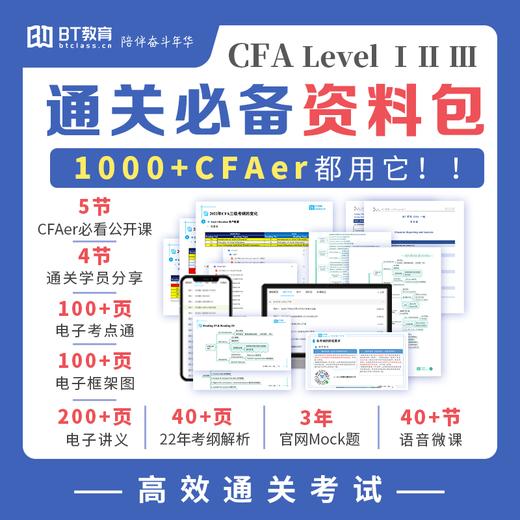 CFA通关必备资料包（Level Ⅰ、Ⅱ、Ⅲ） 商品图0