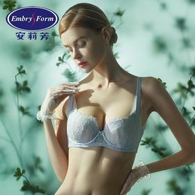 安莉芳软钢圈薄款大胸显小内衣女士蕾丝边纯棉杯里文胸EB00489
