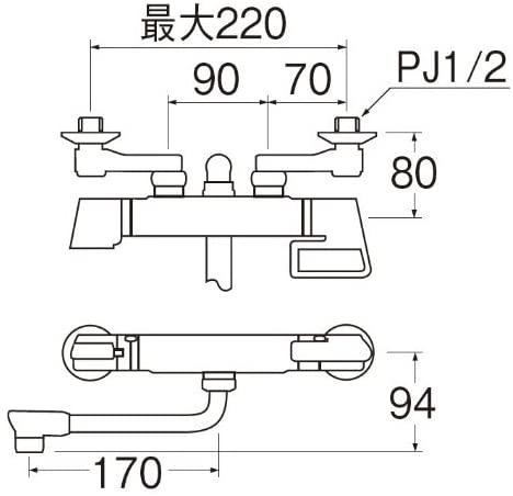 日本进口三荣KVK恒温FTB100K淋浴花洒龙头SK1814S2-13套装卫浴 商品图4