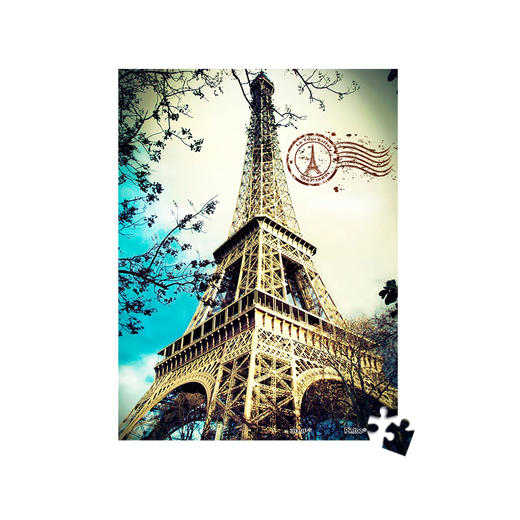 150片 迷你平面拼图 塑料拼图P1101 秋天的巴黎铁塔 商品图0