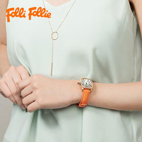 FolliFollie永恒复刻系列-时尚酒桶形复古石英女腕表