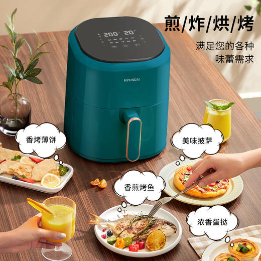 韩国现代新款空气炸锅家用大容量智能无油烤箱多功能全自动电薯条 商品图3