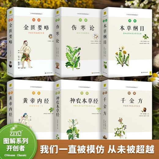 【优惠套装】6册国医典藏中医名著图解本草纲目黄帝内经神农本草经伤寒论汤头歌诀温病条辨中医大全入门基础理论养生健康偏方秘方书籍 商品图0