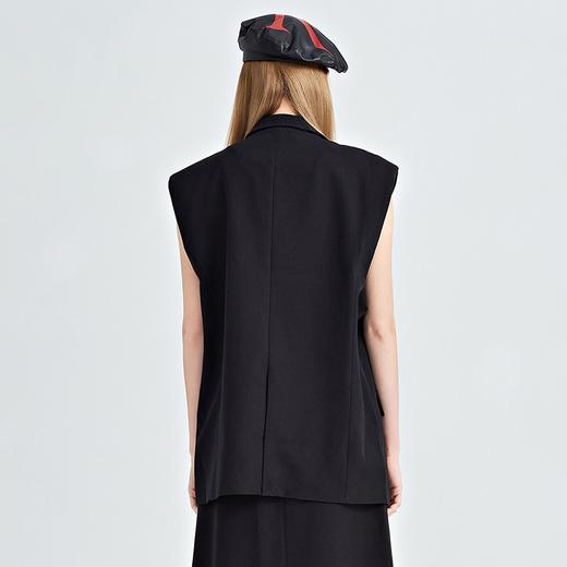 卡帕Kappa Azzurro系列马甲2022新款春情侣男女运动背心KAB0VE01 矿黑-KA02 商品图1