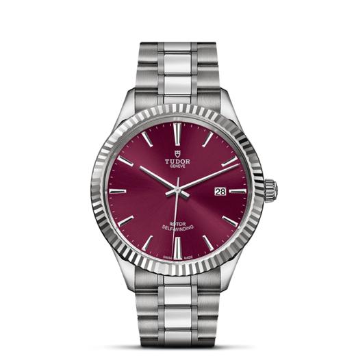 帝舵风尚系列 | 钢表壳，直径41毫米，酒红色表盘 商品图1