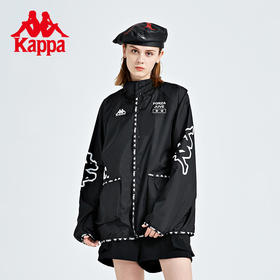 Kappa卡帕防风衣2022新款男女梭织外套运动卫衣连帽上衣KAB0WJ01