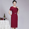 ZY-Q5986夏装新款中长款红色连衣裙简约大气时尚气质装 商品缩略图3