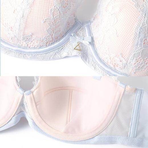 安莉芳软钢圈薄款大胸显小内衣女士蕾丝边纯棉杯里文胸EB00489 商品图4