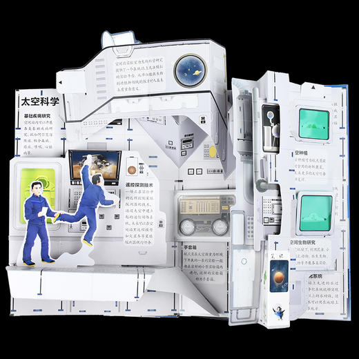 【央视天宫课堂推荐 致敬航天人】《繁星作伴好还乡：空间站全景立体书 》| 赠太空护照1册+载人飞船手工包 | 可变身2.3米长的“空间站”，点燃孩子的航天梦 商品图6