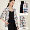 玳莎16mm真丝双绉印花外套五分袖通勤气质西装外套女  CB37101 商品缩略图1