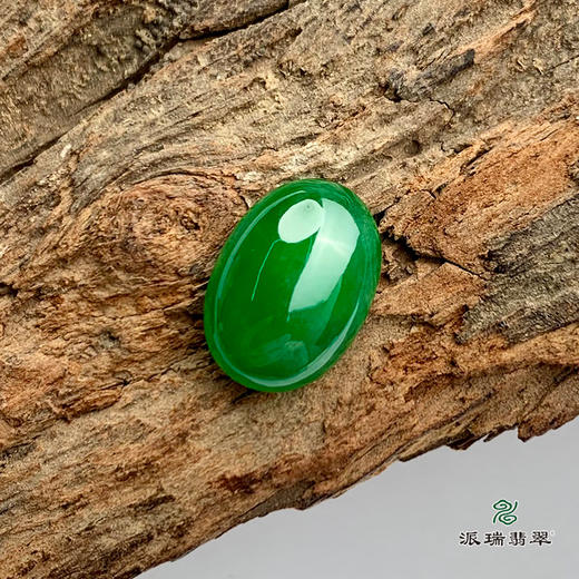 派瑞翡翠 翡翠戒面 冰种 绿色 商品图3