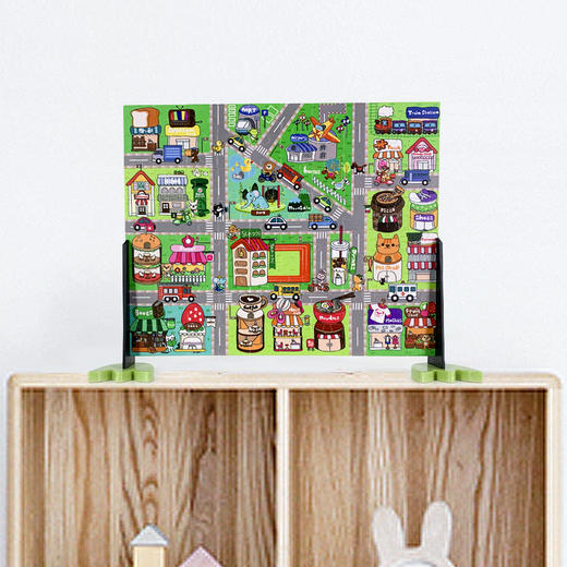 【折扣商品 不退不换】80片 儿童拼图 塑料拼图T1015 可爱街道地图 商品图1