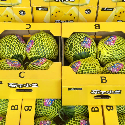 【小羽 黄西瓜】小羽黄西瓜/黑骑士，台湾引种，布丁小兰西瓜，黄瓤黑籽，口感嫩甜多汁，水份超级足！ 商品图4