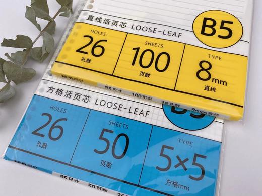 晨光极简26孔活页芯B5 商品图3