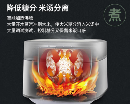 明大实业无低糖电饭煲米汤分离预约智能家用方款甄饭大容量饭锅 商品图2