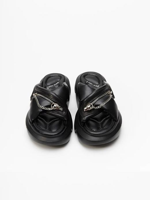 交叉带厚底拖鞋 商品图4