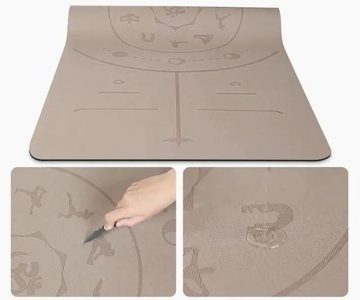 土豪进阶垫-磨砂瑜伽垫体位线版 天然橡胶+PU层制成 天然安全 对人体无害 商品图1