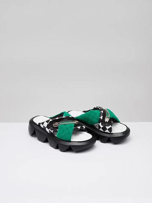 交叉带厚底拖鞋 商品图1