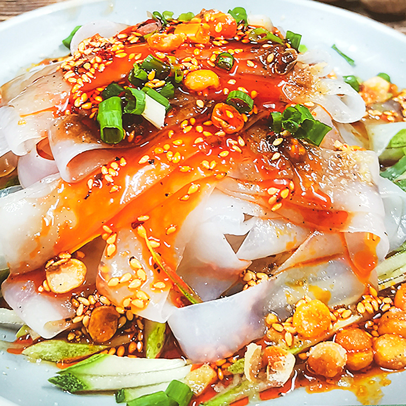 春日享瘦# 【成都·魔芋凉皮】四川小吃 低卡低热量 即拌即食 口袋凉皮 方便美味 268g/袋*5袋装