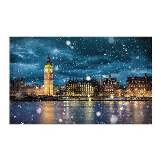 1000片 平面拼图 塑料拼图H2407 雪落泰晤士河畔 商品图0