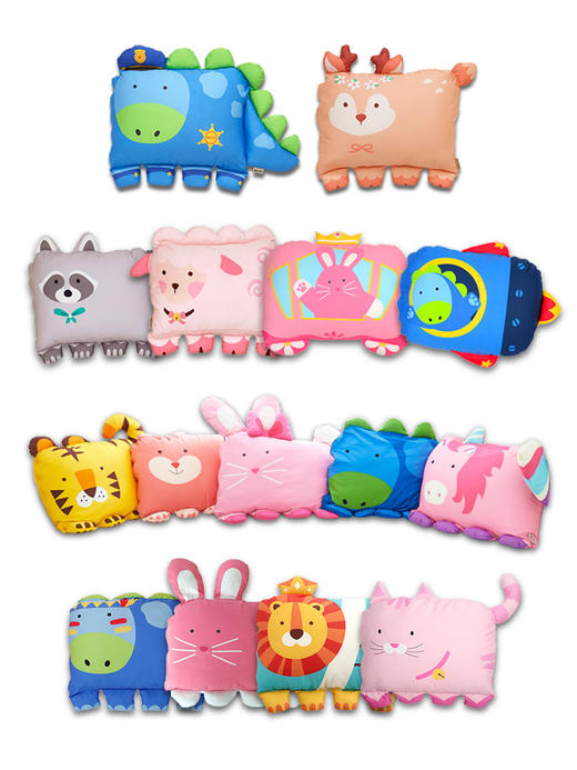 韩国Milo&Gabby3岁童趣枕卡通安抚抱枕枕套枕芯 商品图2