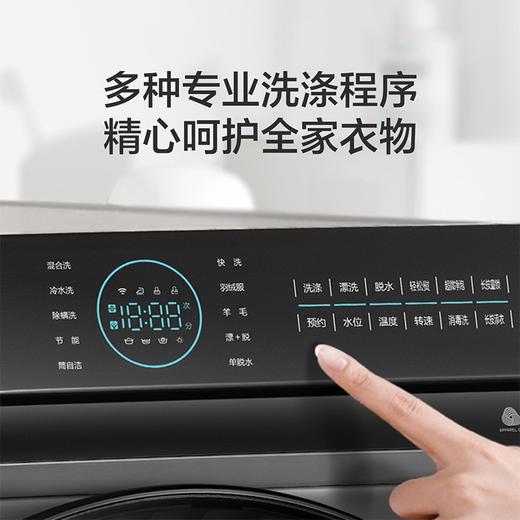小天鹅（LittleSwan）洗衣机全自动滚筒 10公斤家用变频大容量超微净泡水魔方系列智能京品家电 TG100VT808WMUADY 商品图2