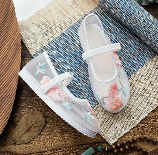【凌霄花】儿童汉服绣花鞋夏网纱透气凉鞋 YR 商品图2